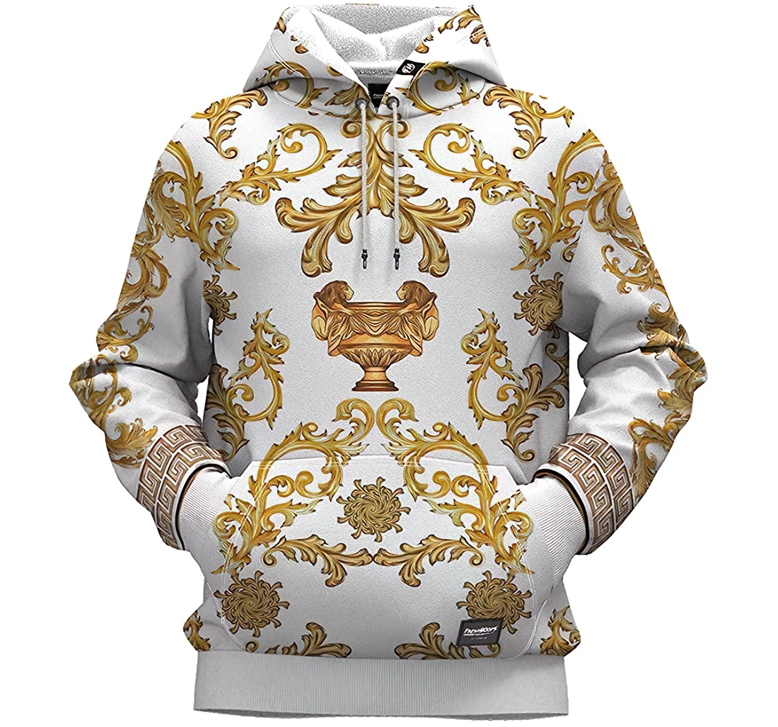 Baroque Tshirt Men - 3D Printed Pullover Hoodie