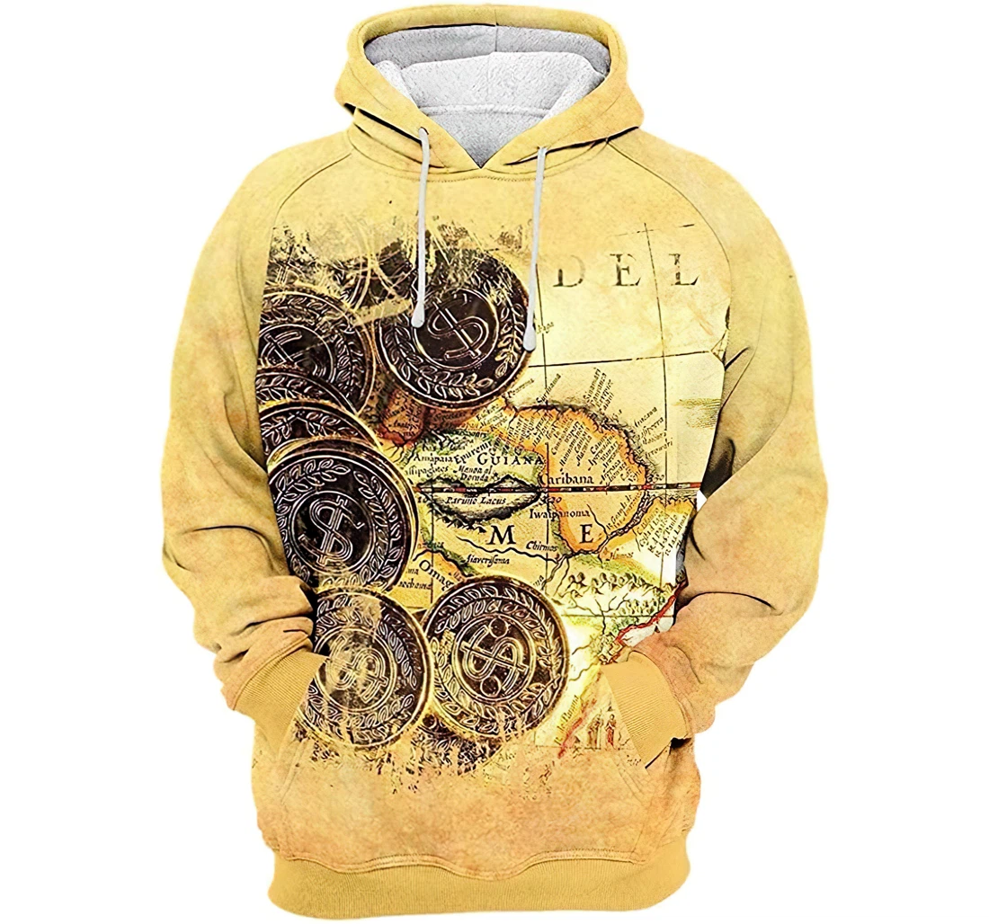 Gold Treasure Tshirt - 3D Printed Pullover Hoodie