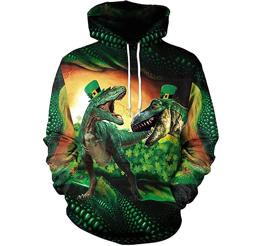 Forest Raptor St. Patrick's Day Tshirt - 3D Printed Pullover Hoodie