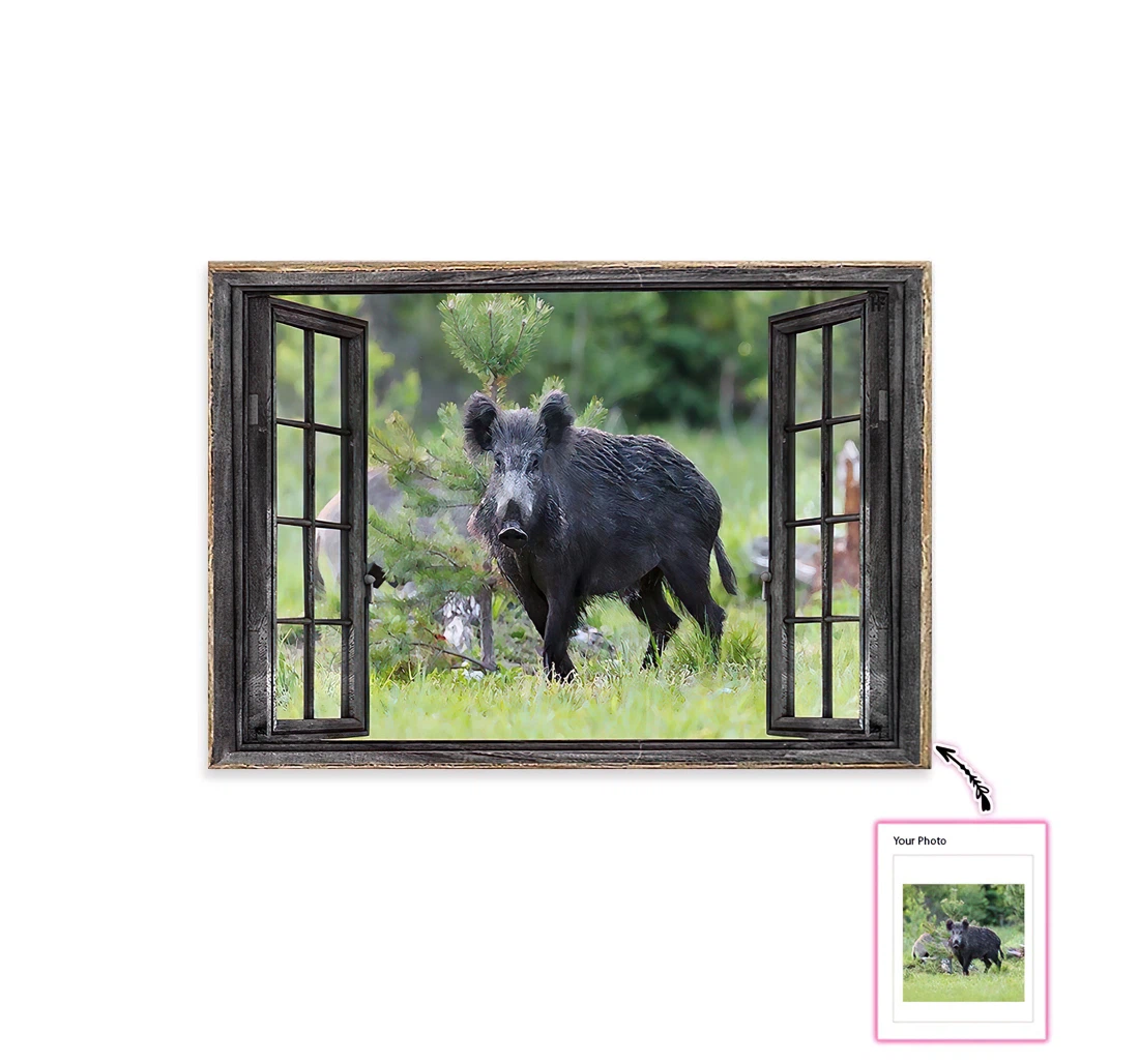 Poster, Canvas - Love Wild Boar Hunting Custom Print Framed Wall Art