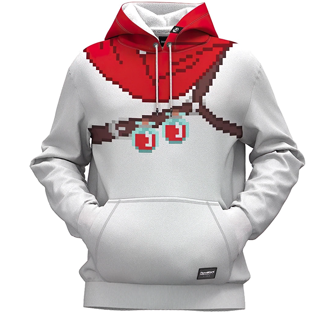 Legendary Hero Pixel Sword Man And Woman - 3D Printed Pullover Hoodie