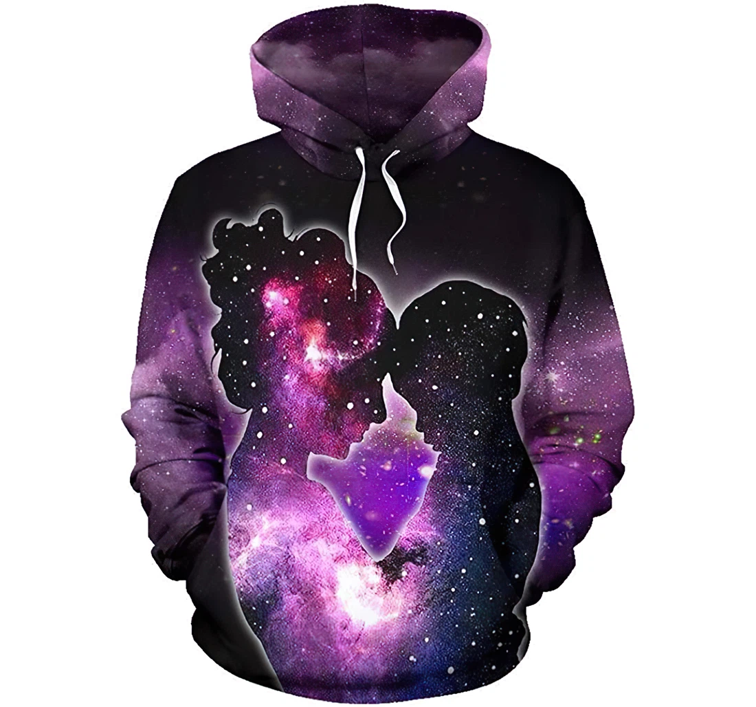 Mother And Son Galaxy Pattern Man And Woman - 3D Printed Pullover Hoodie