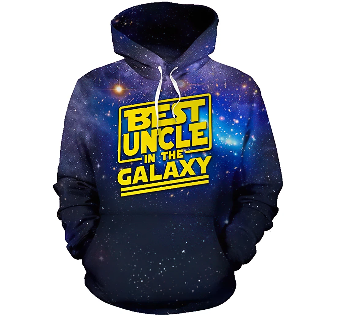 Best Uncle In The Galaxy Man And Woman - 3D Printed Pullover Hoodie