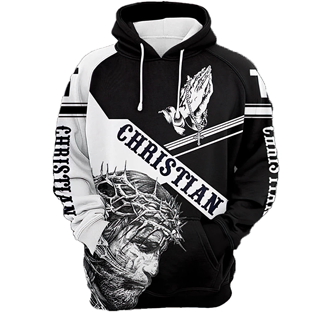 Jesus Christian And White Man And Woman - 3D Printed Pullover Hoodie