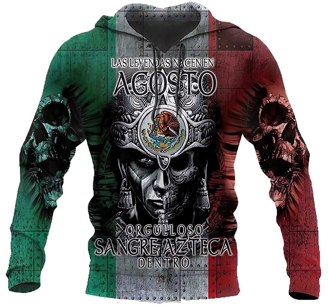 Aztec Warrior Mexican - 3D Printed Pullover Hoodie