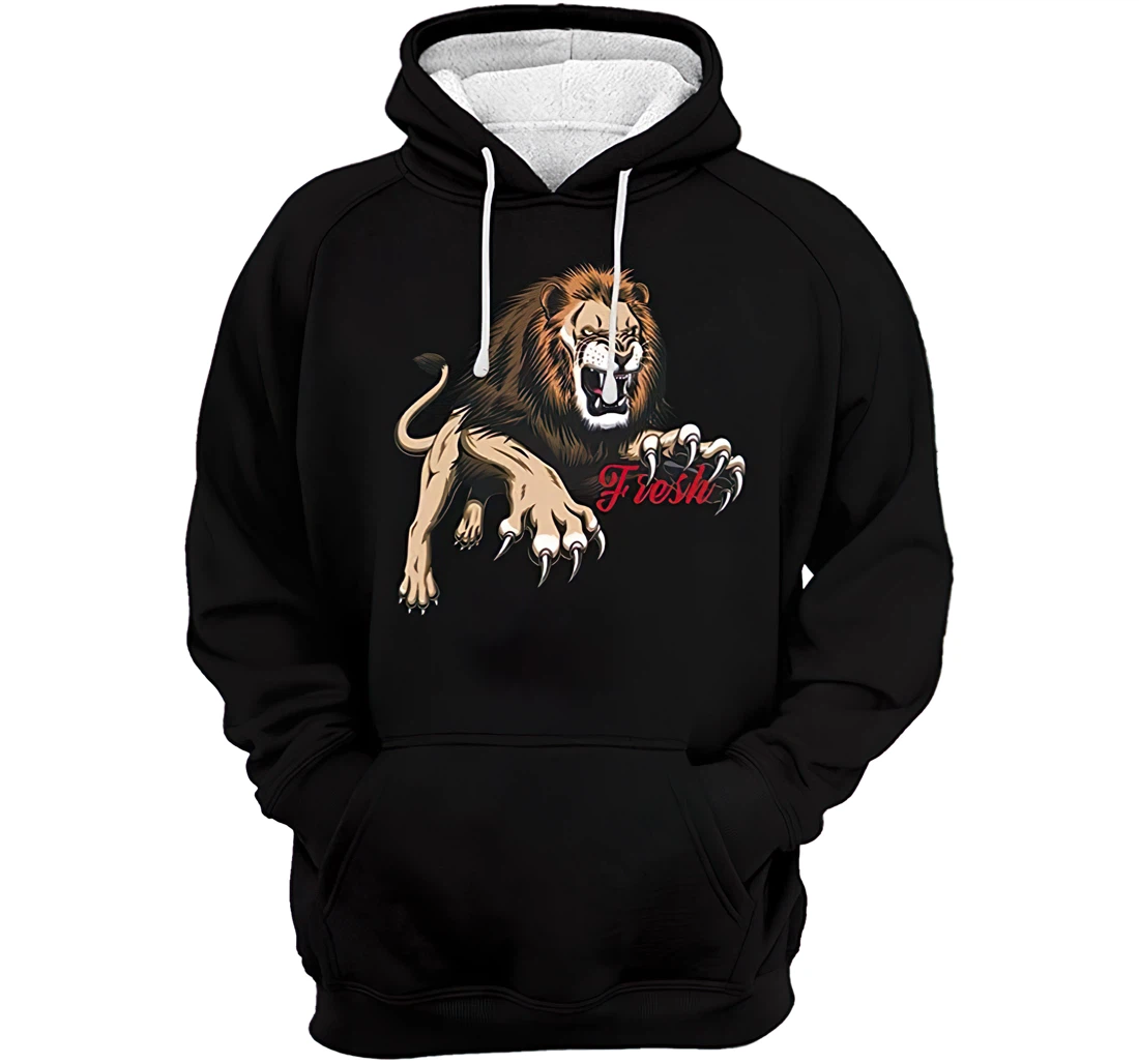 Lion Claws Man And Woman - 3D Printed Pullover Hoodie