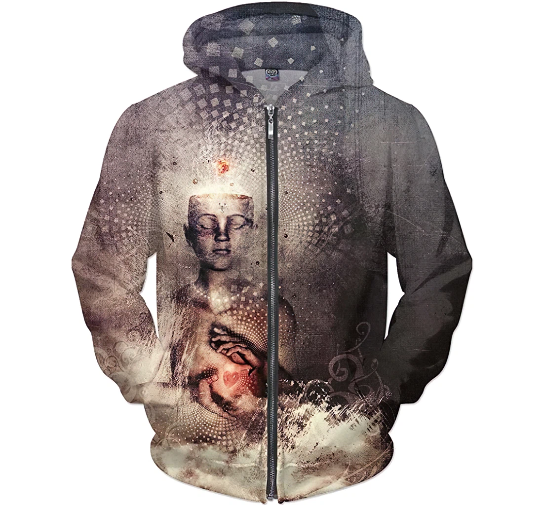 Zip Hoodie - Christian Jesus Catholic Bible White And Man And Woman - 3D Printed