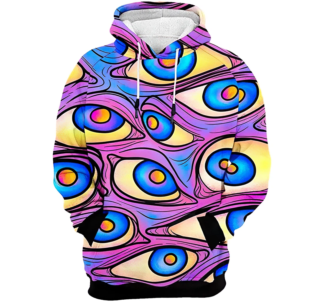 Eye Disagree Man And Woman - 3D Printed Pullover Hoodie