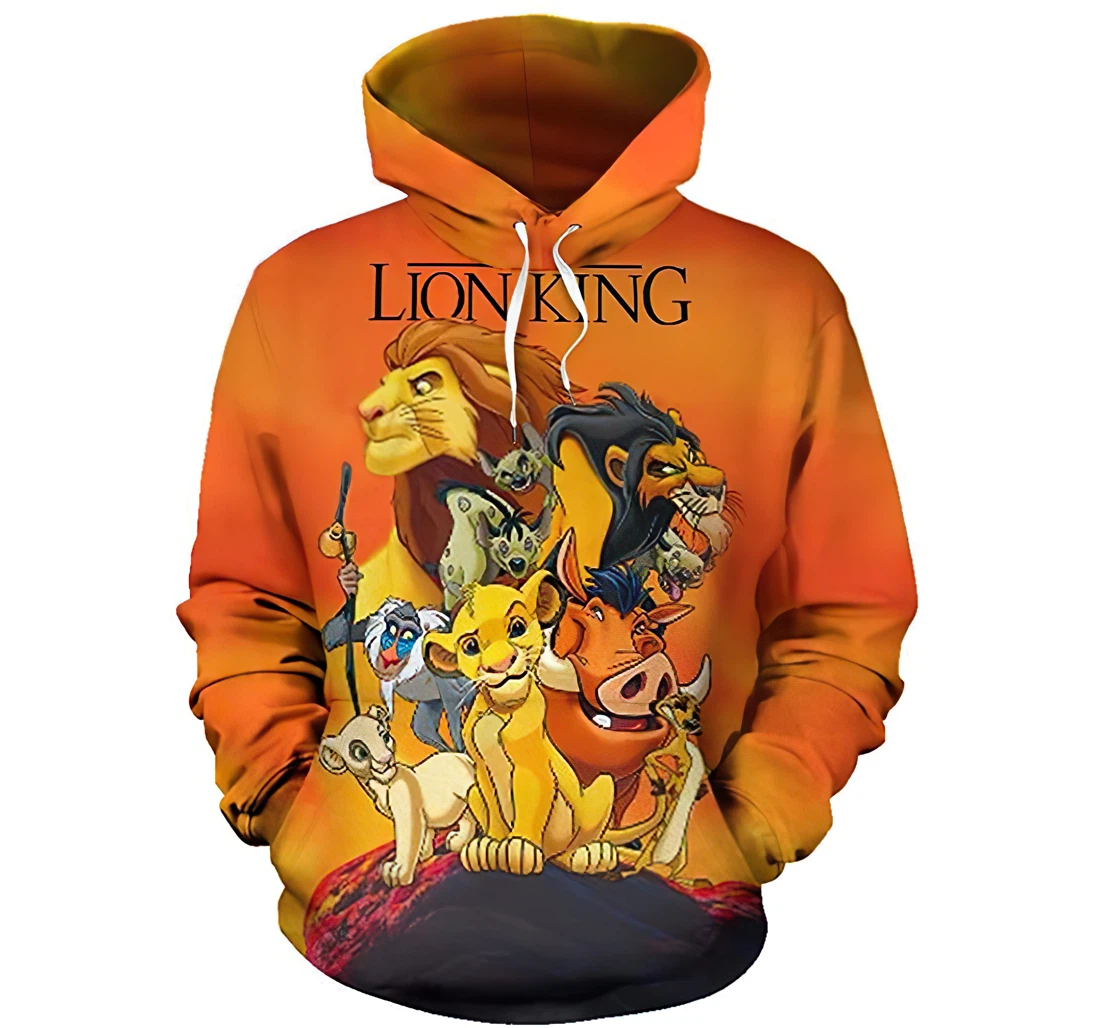 Amzing Lion Family Man And Woman - 3D Printed Pullover Hoodie