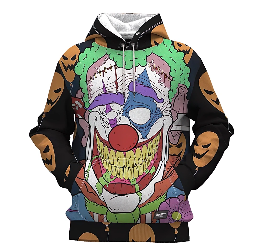 Halloween Clown Keep Smiling Man And Woman - 3D Printed Pullover Hoodie