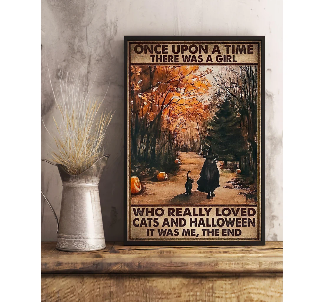 Poster, Canvas - Once Upon A Time There Was A Girl Paper Print Framed Wall Art