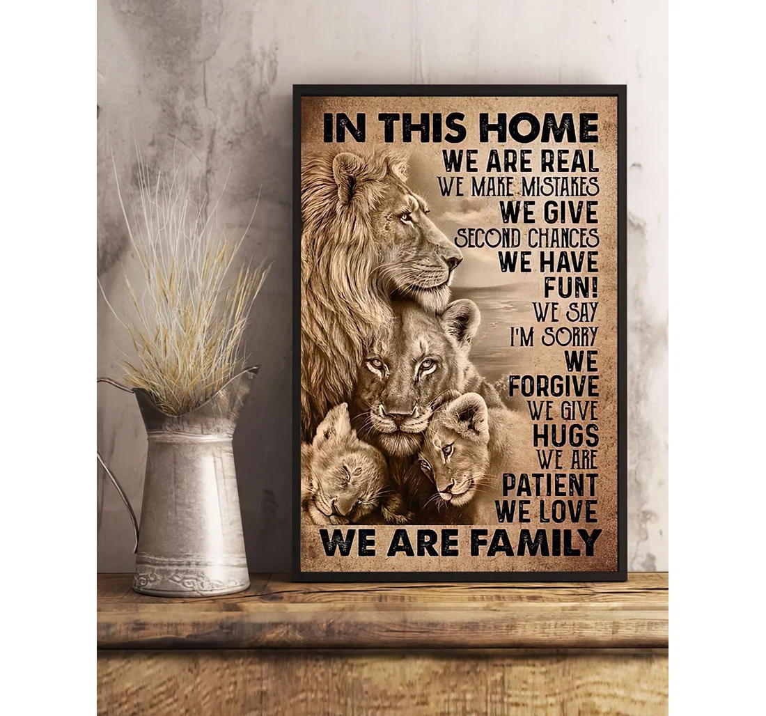 Poster, Canvas - To My Father & Mother We Are A Family Mother's Day Paper Print Framed Wall Art