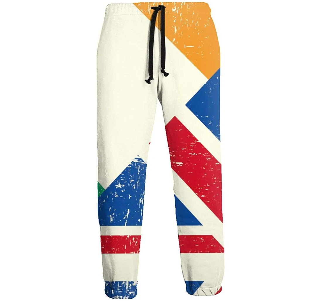 Personalized Ireland England Flag Running Casual For Sweatpants, Joggers Pants With Drawstring For Men, Women