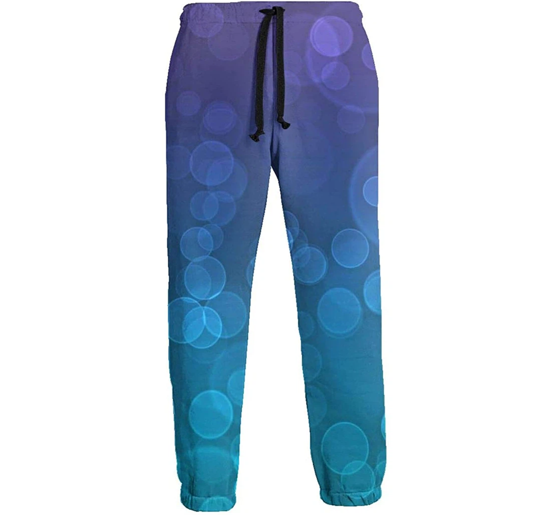 Personalized New Purple And Teal Wallpaper Sweat Hip Hop Garment Spring Sweatpants, Joggers Pants With Drawstring For Men, Women