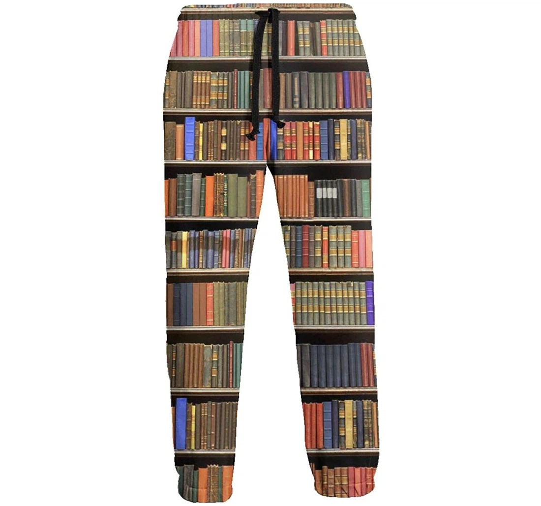 Personalized Bookcase 2 Sweat Hip Hop Garment Spring Sweatpants, Joggers Pants With Drawstring For Men, Women