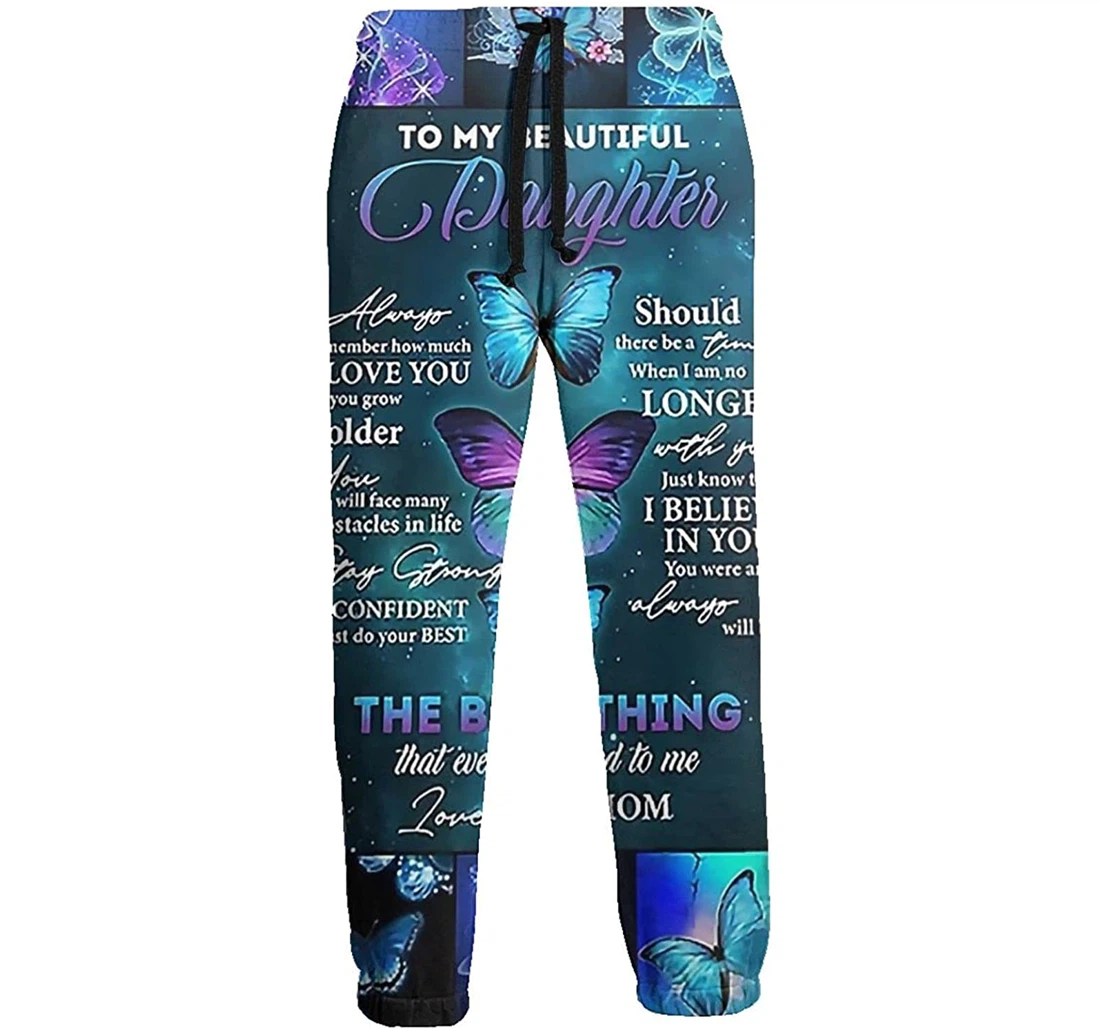Personalized To My Butterfly Running Casual For Sweatpants, Joggers Pants With Drawstring For Men, Women