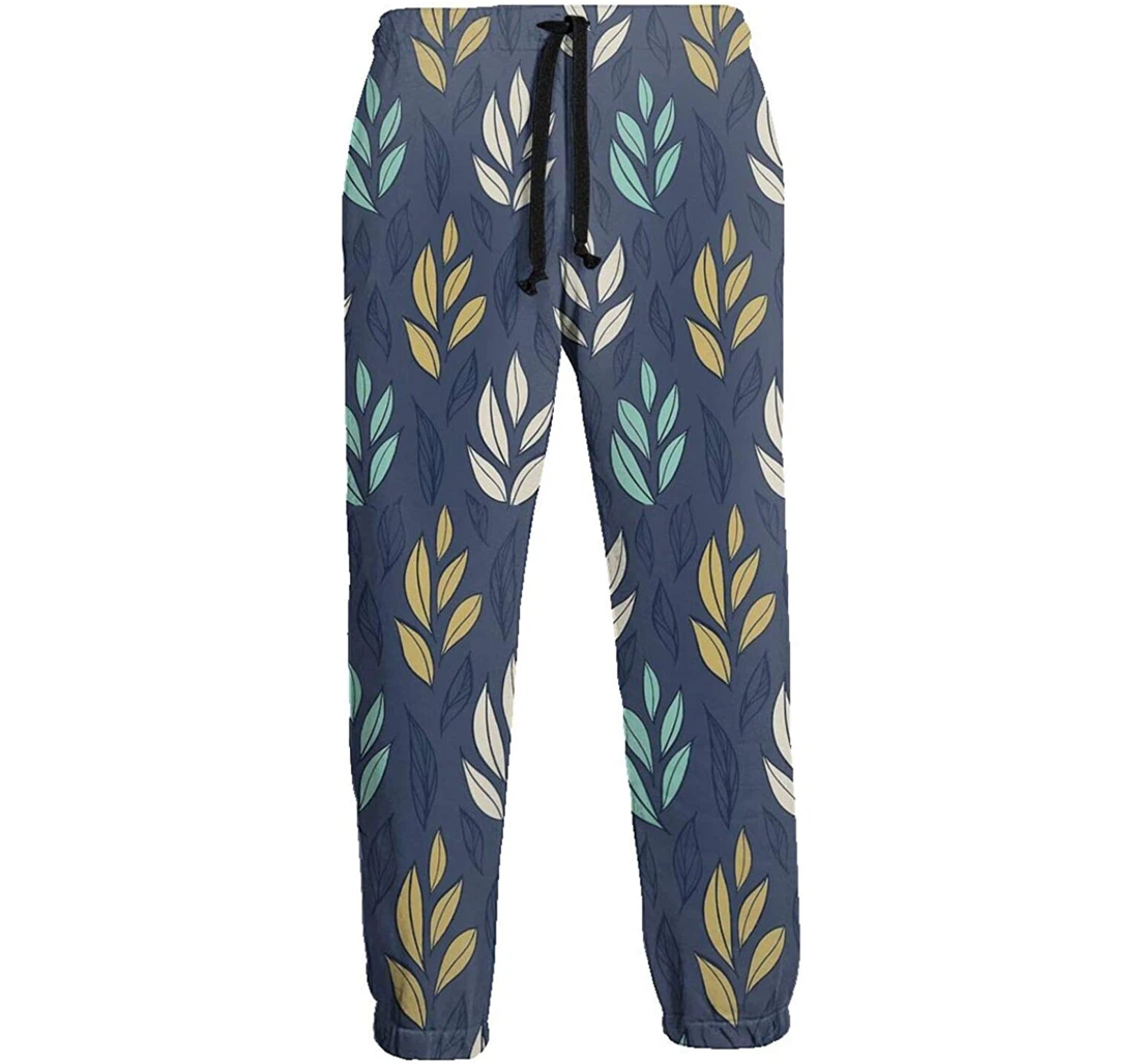 Personalized Colorful Leaves Lightweight Workout Athletic Sweatpants, Joggers Pants With Drawstring For Men, Women