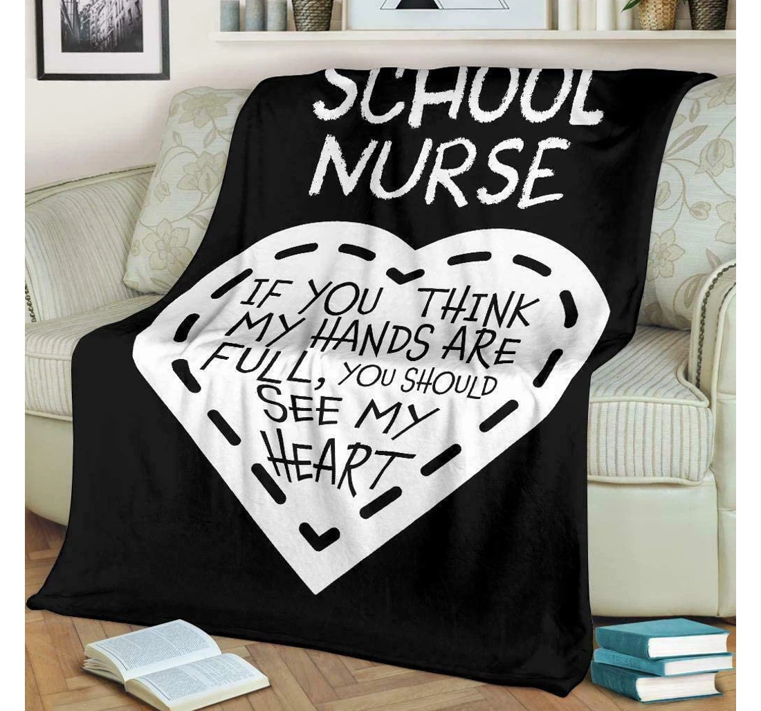 Throw Blanket, Quilt - Personalized Gifts Love Nurse School Graduation Gifts Valentine Sherpa Fleece