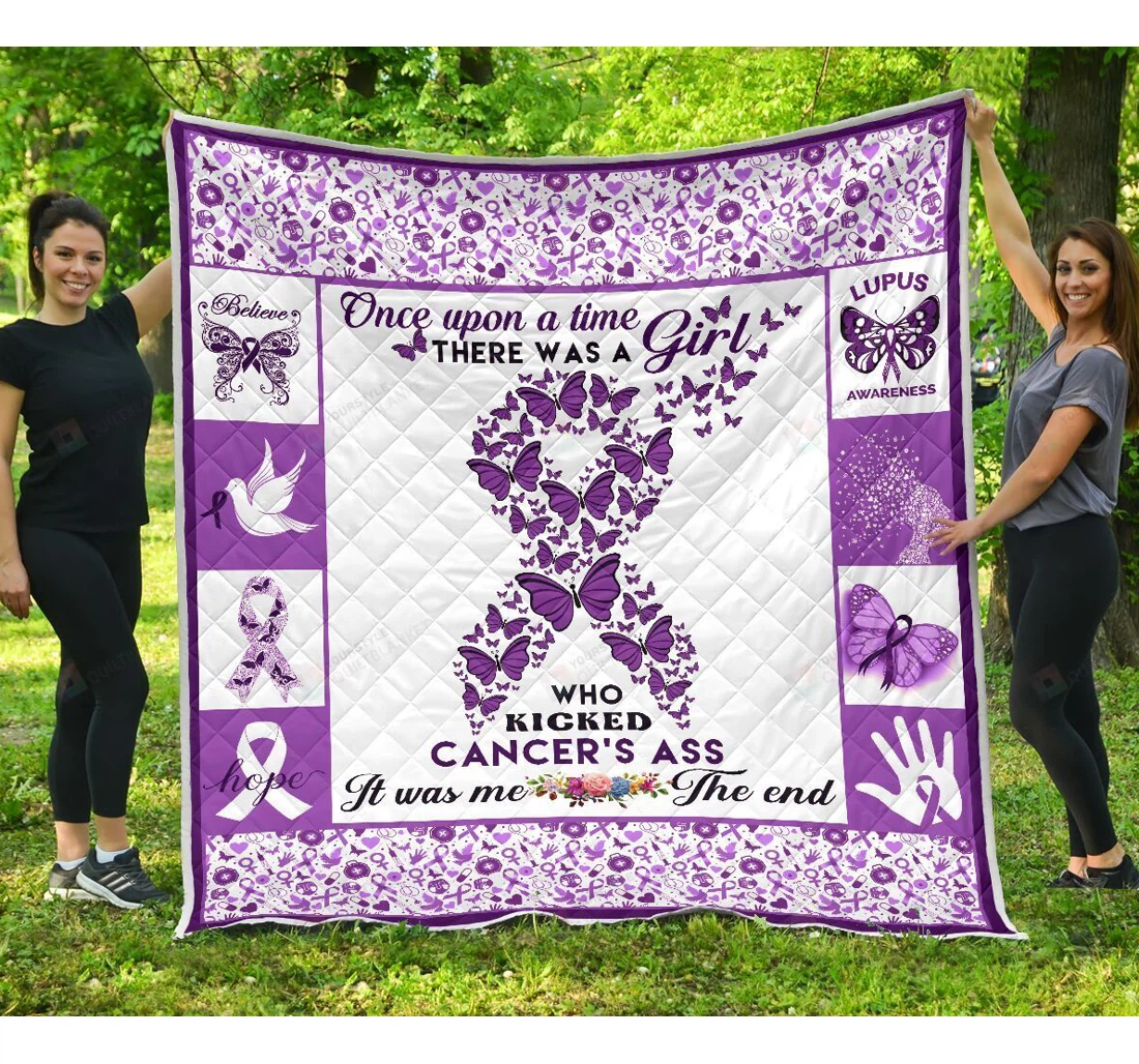 Throw Blanket, Quilt - Lupus Awareness Great Customized Gift Sherpa Fleece