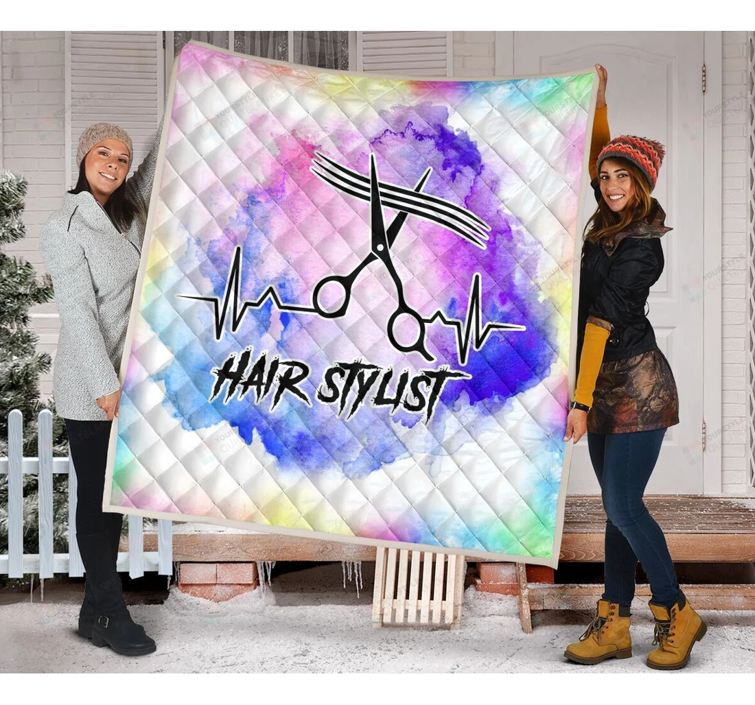 Throw Blanket, Quilt - Hair Stylist Sherpa Fleece