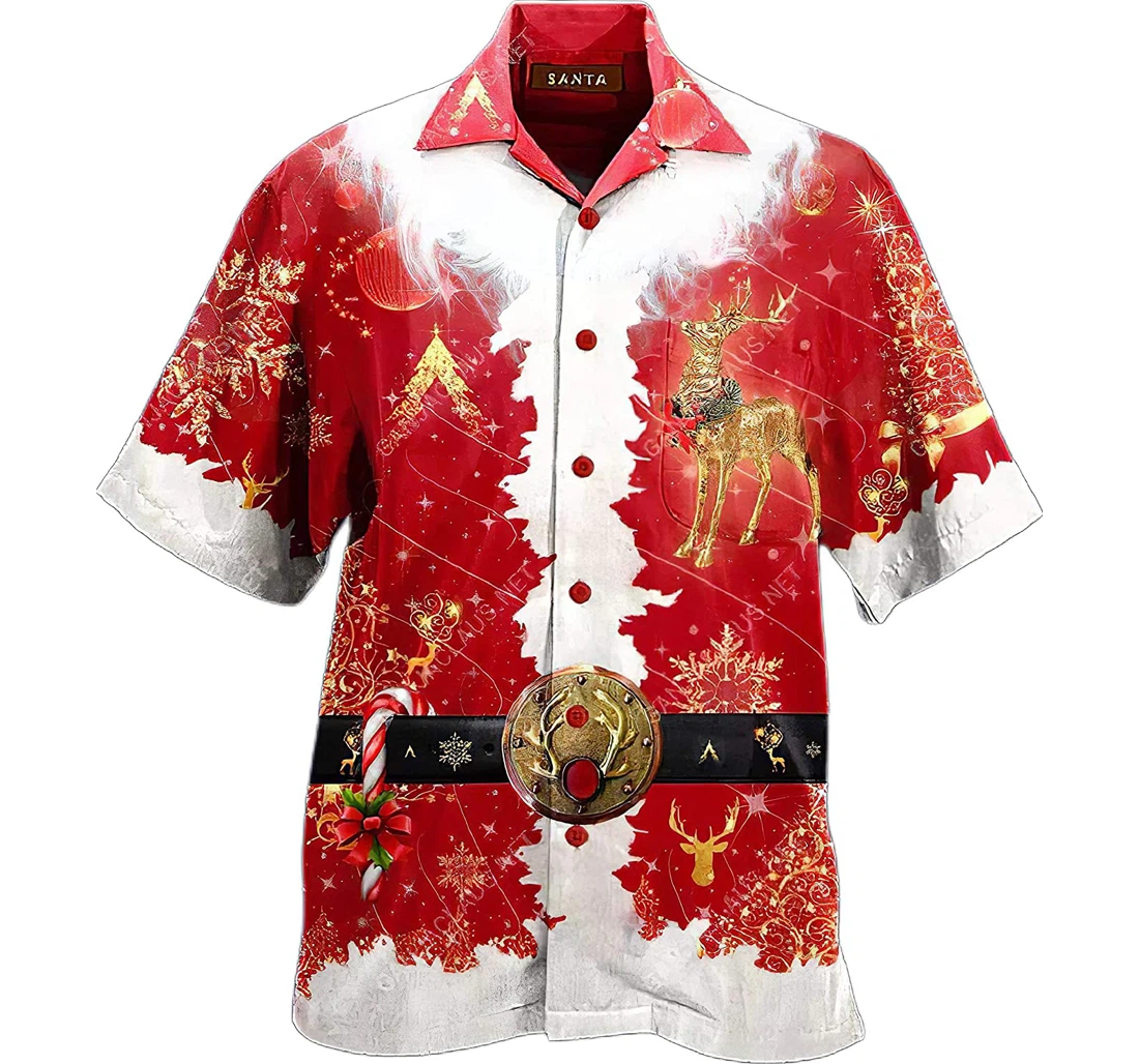Personalized Special Santa Claus Costume Hawaiian Shirt, Button Up Aloha Shirt For Men, Women