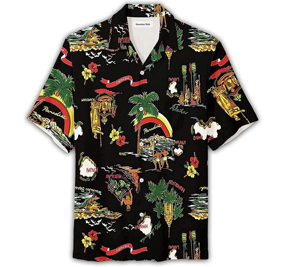 Personalized Paradise Wakiki Life Of Aloha, Soft Beach Full Prints Hawaiian Shirt, Button Up Aloha Shirt For Men, Women