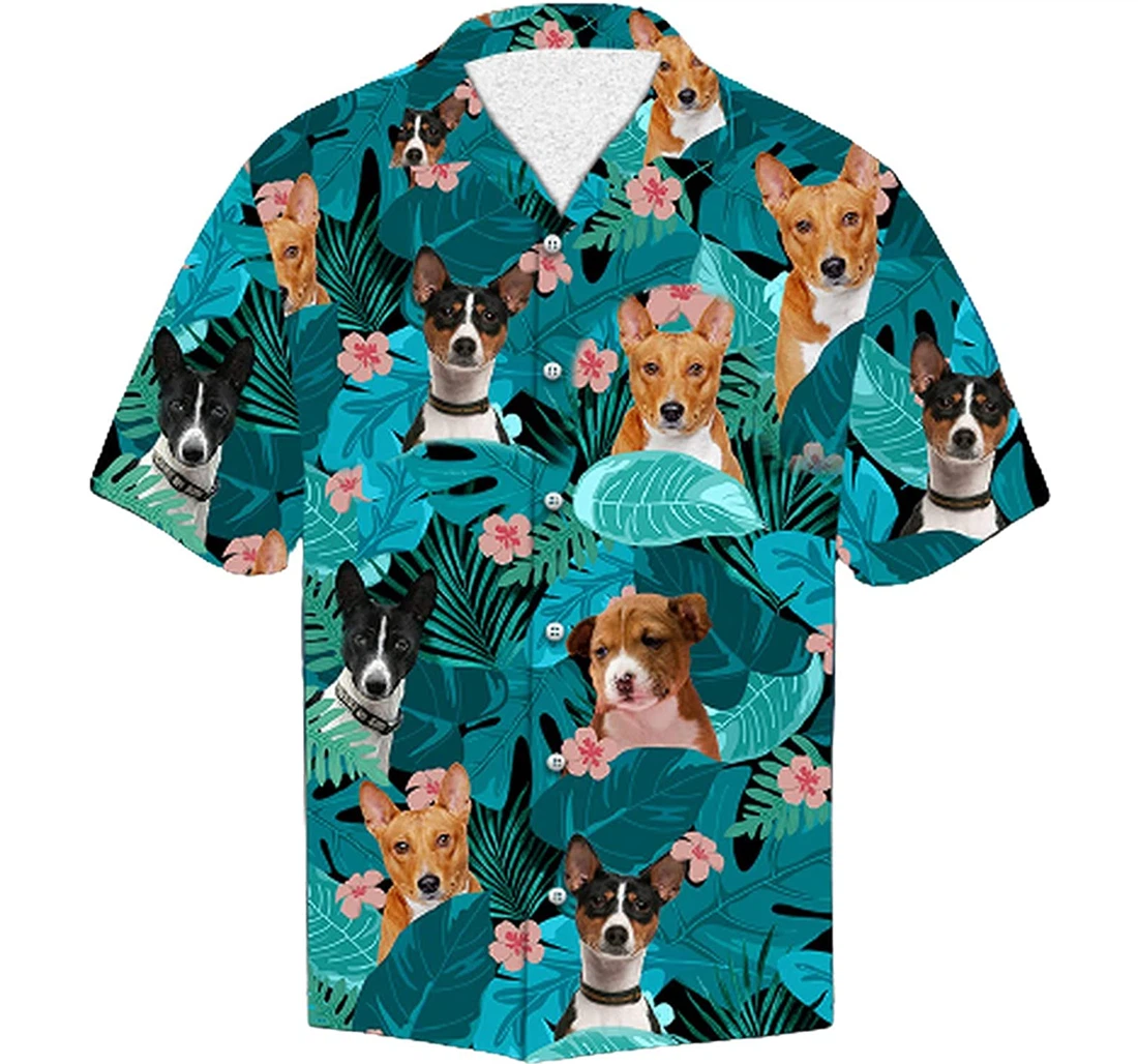 Personalized Basenji Soft Beach Full Prints Hawaiian Shirt, Button Up Aloha Shirt For Men, Women