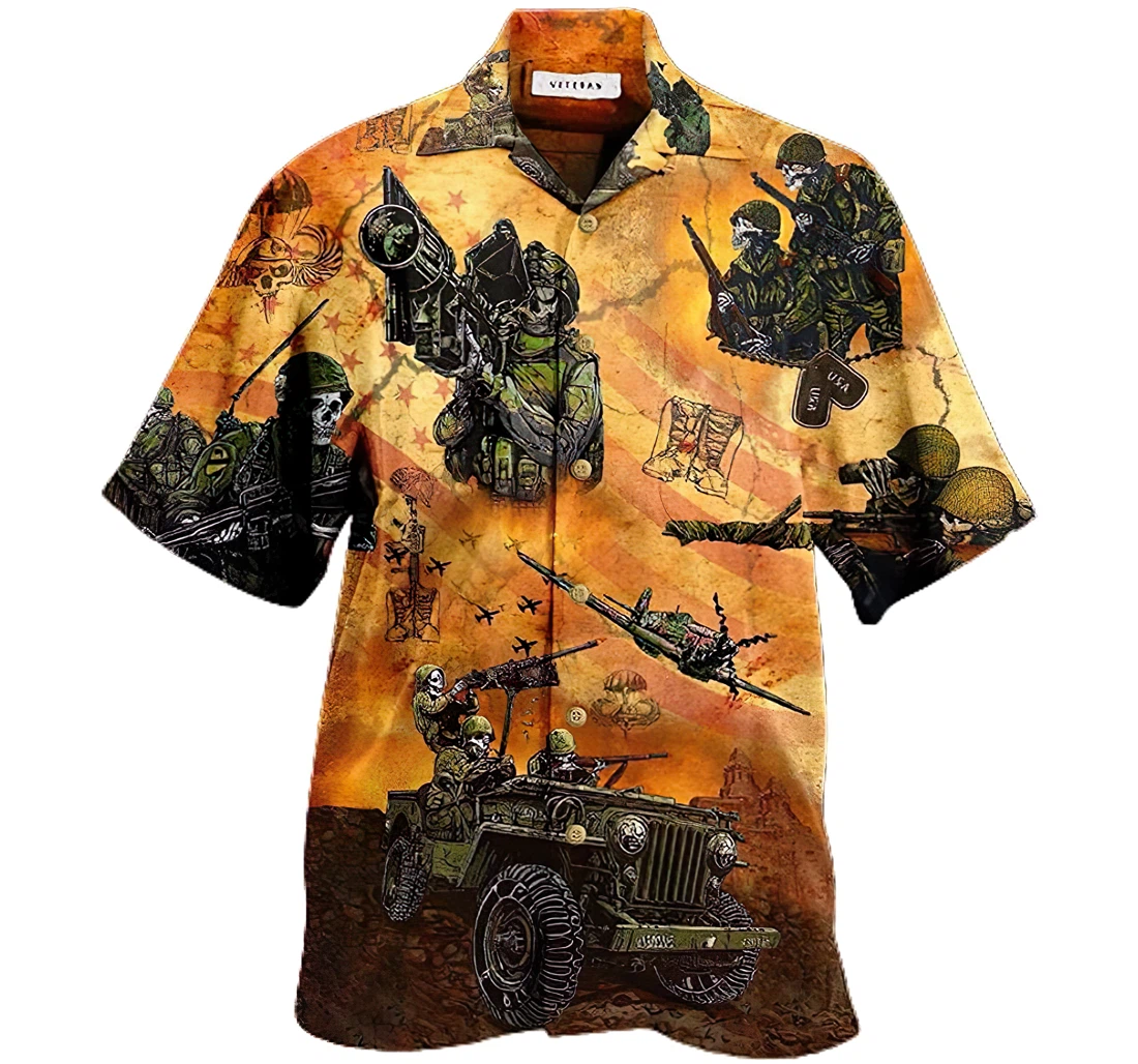 Personalized Every Veteran Is A Hero Hawaiian Shirt, Button Up Aloha Shirt For Men, Women