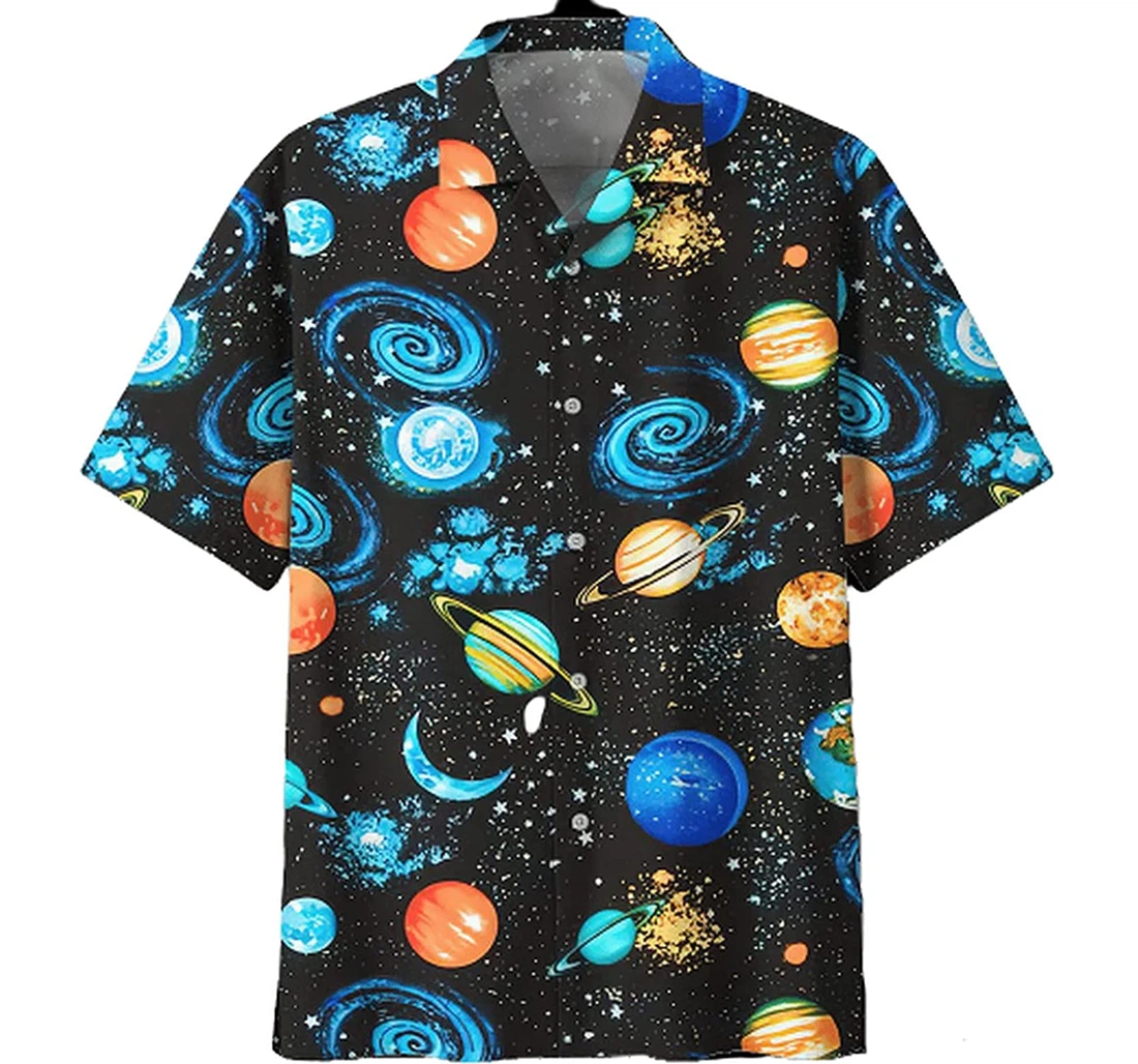 Personalized Universe Soft Beach Full Prints Hawaiian Shirt, Button Up Aloha Shirt For Men, Women
