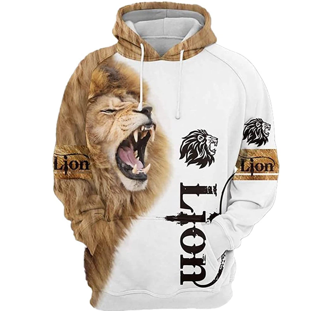 Lion Men - 3D Printed Pullover Hoodie