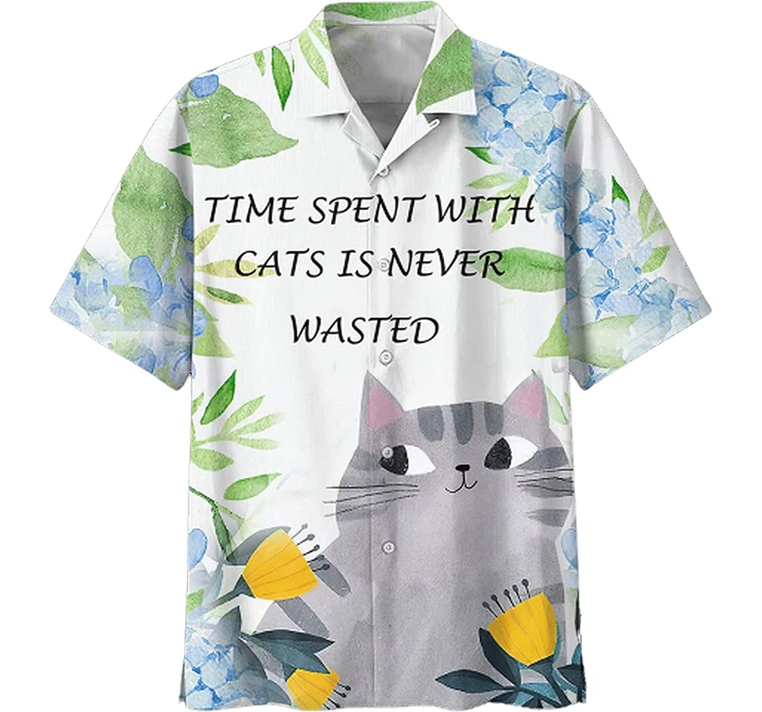 Personalized Cat Soft Beach Full Prints Hawaiian Shirt, Button Up Aloha Shirt For Men, Women