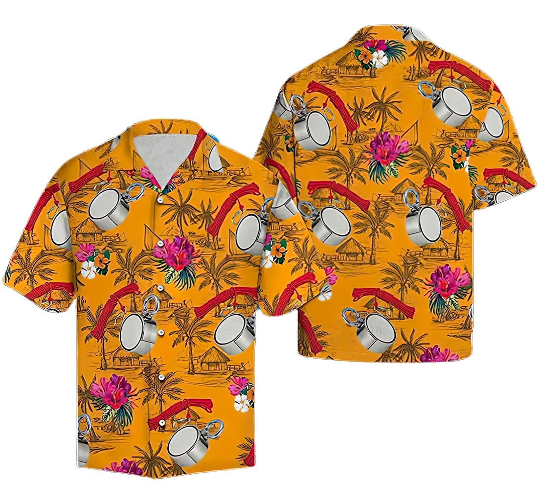 Personalized Magnet Fishing Flowers Hawaiian Shirt, Button Up Aloha Shirt For Men, Women