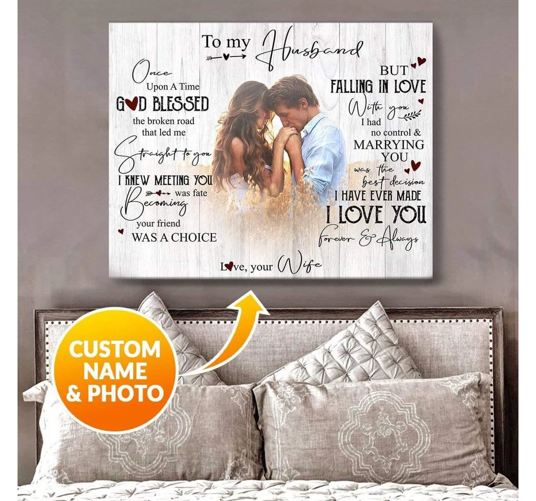 Poster, Canvas - God Blessed Personalized And Name Print Framed Wall Art