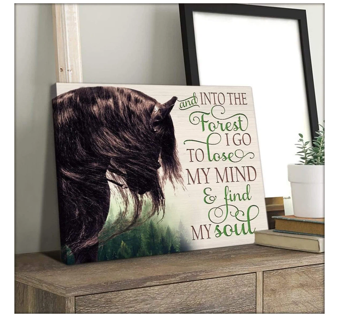 Poster, Canvas - Find My Soul Horse Print Framed Wall Art