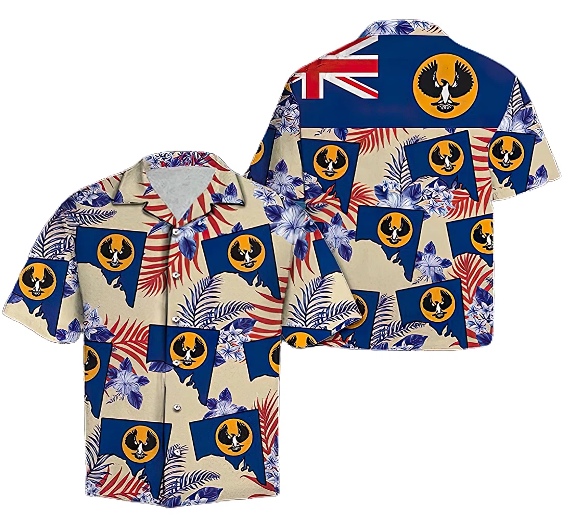 Personalized South Australia Proud Hawaiian Shirt, Button Up Aloha Shirt For Men, Women