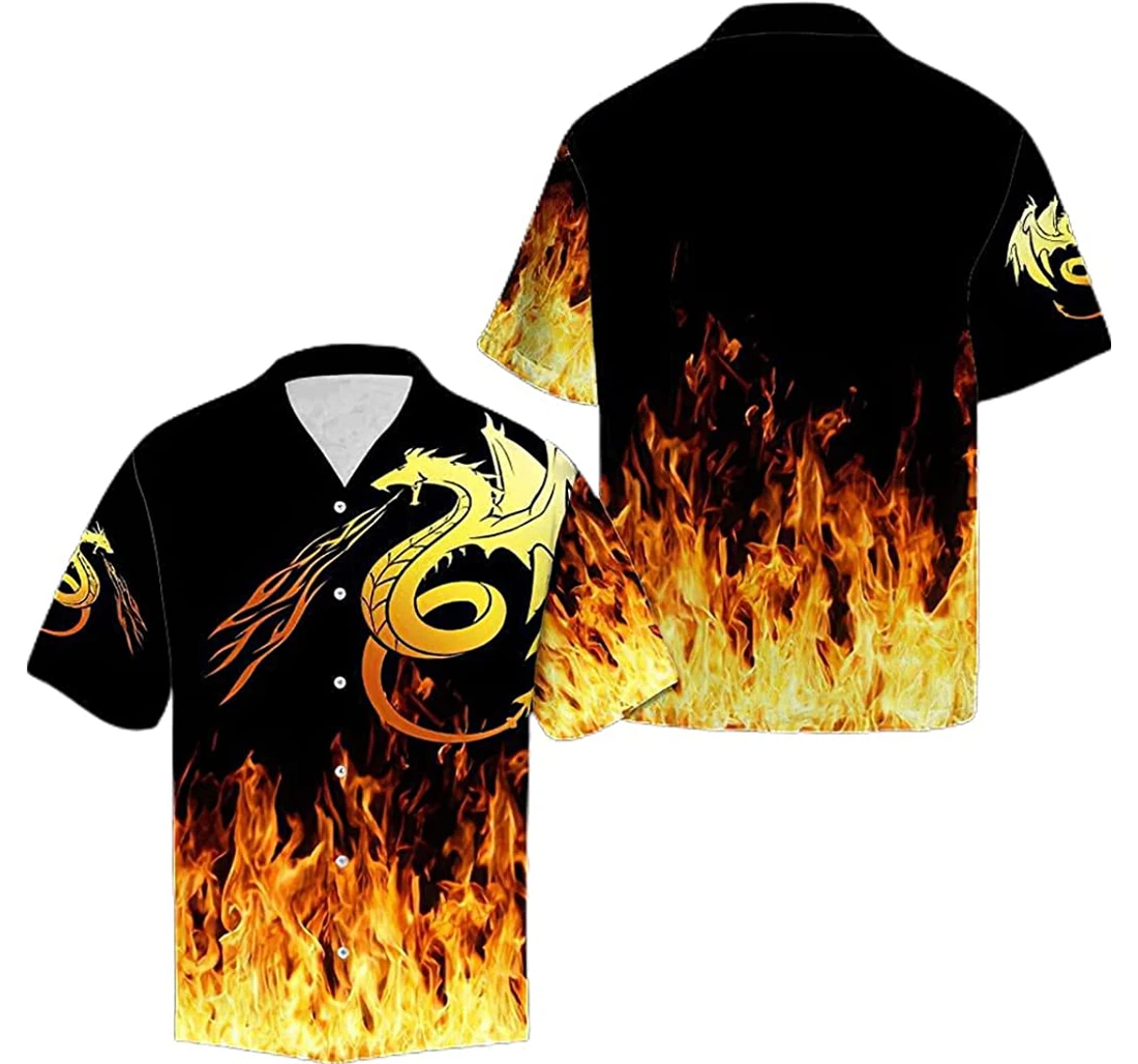 Personalized Amazing Dragon Hawaiian Shirt, Button Up Aloha Shirt For Men, Women