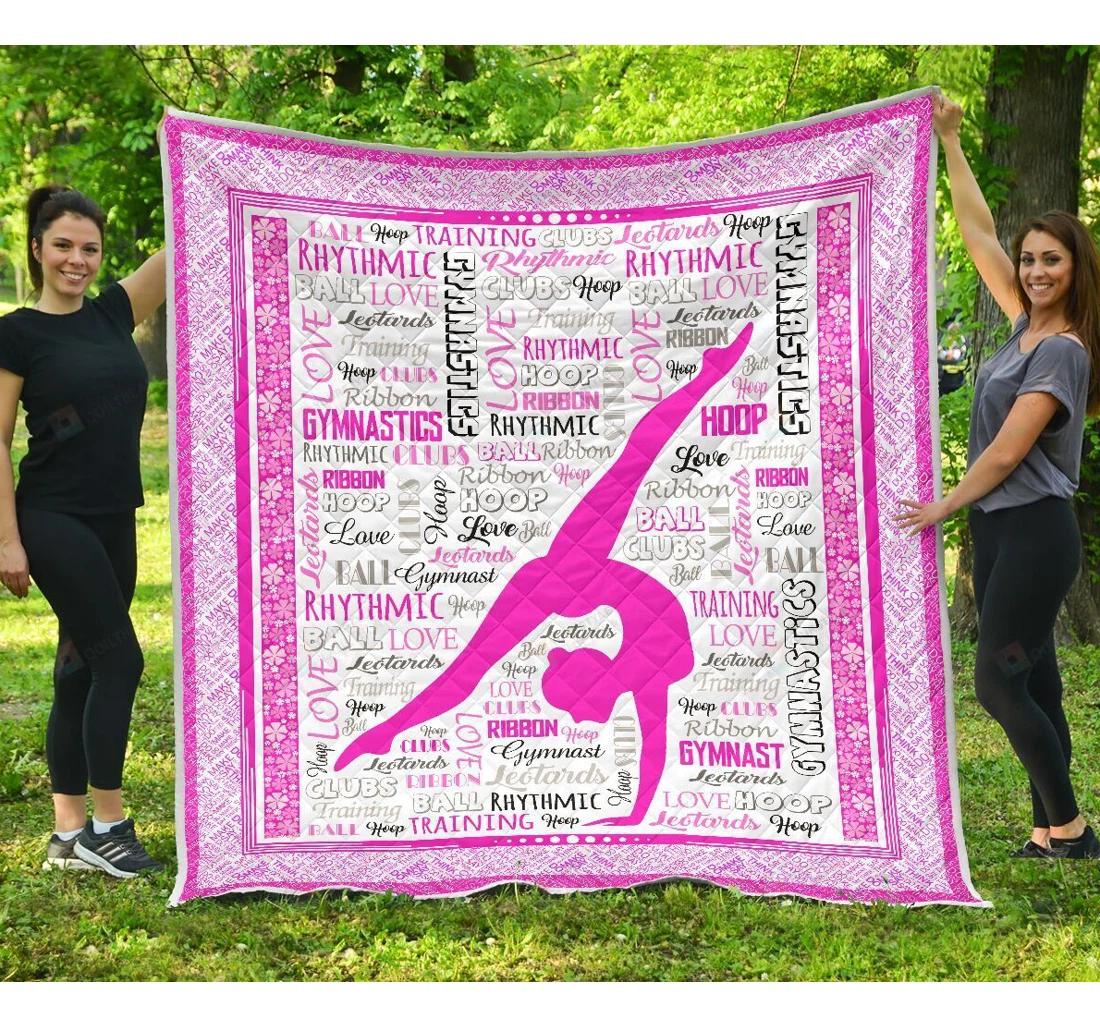 Throw Blanket, Quilt - Gymnastics Great Customized Gift Sherpa Fleece