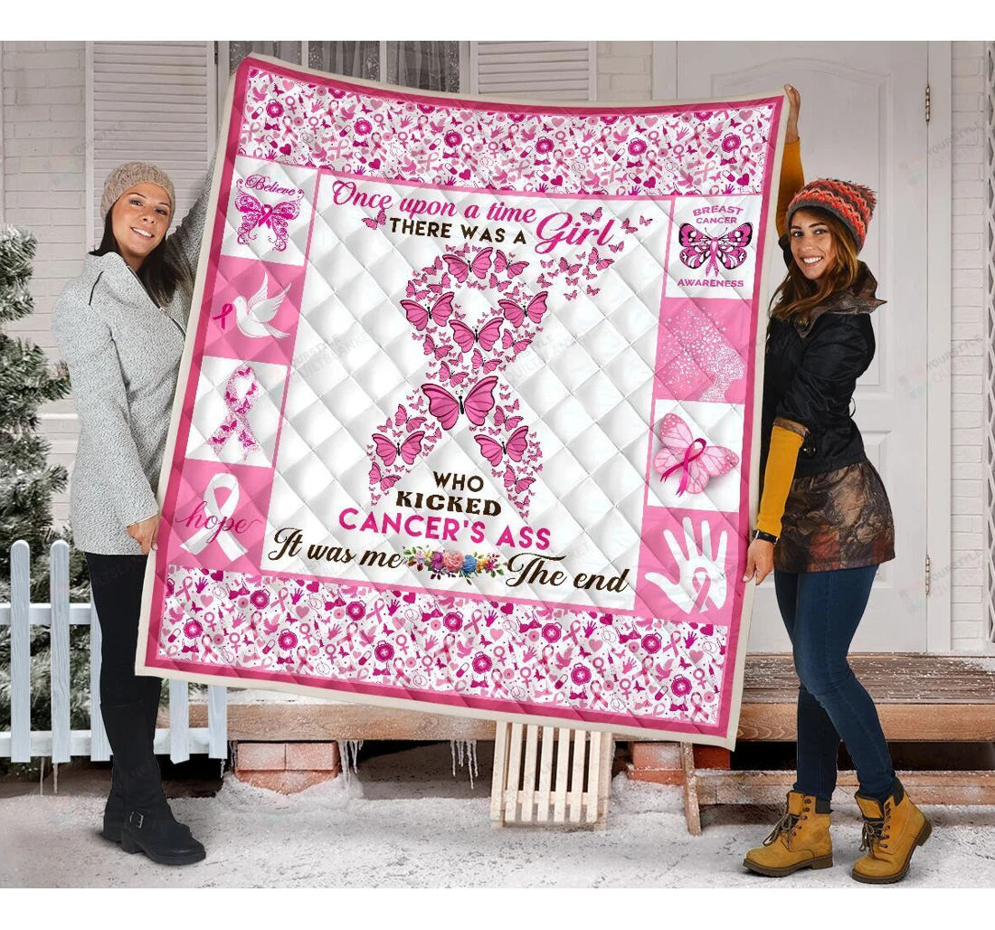 Throw Blanket, Quilt - Breast Cancer Survivor Great Gifts Sherpa Fleece