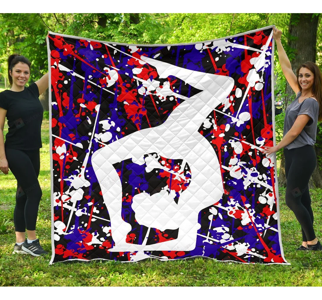 Throw Blanket, Quilt - Gymnastics Art Great Customized Gift Sherpa Fleece