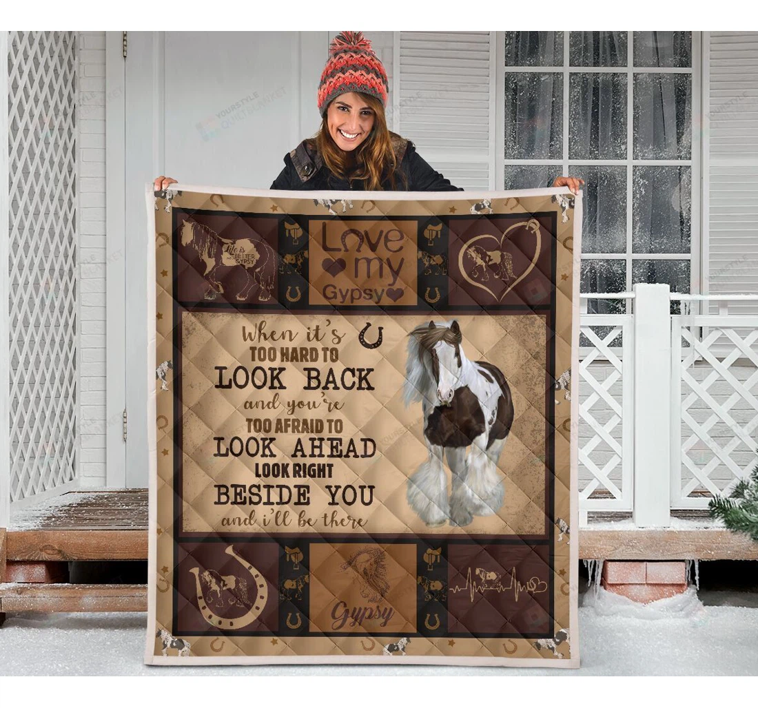 Throw Blanket, Quilt - Gypsy Beside You And I'll Be There Sherpa Fleece