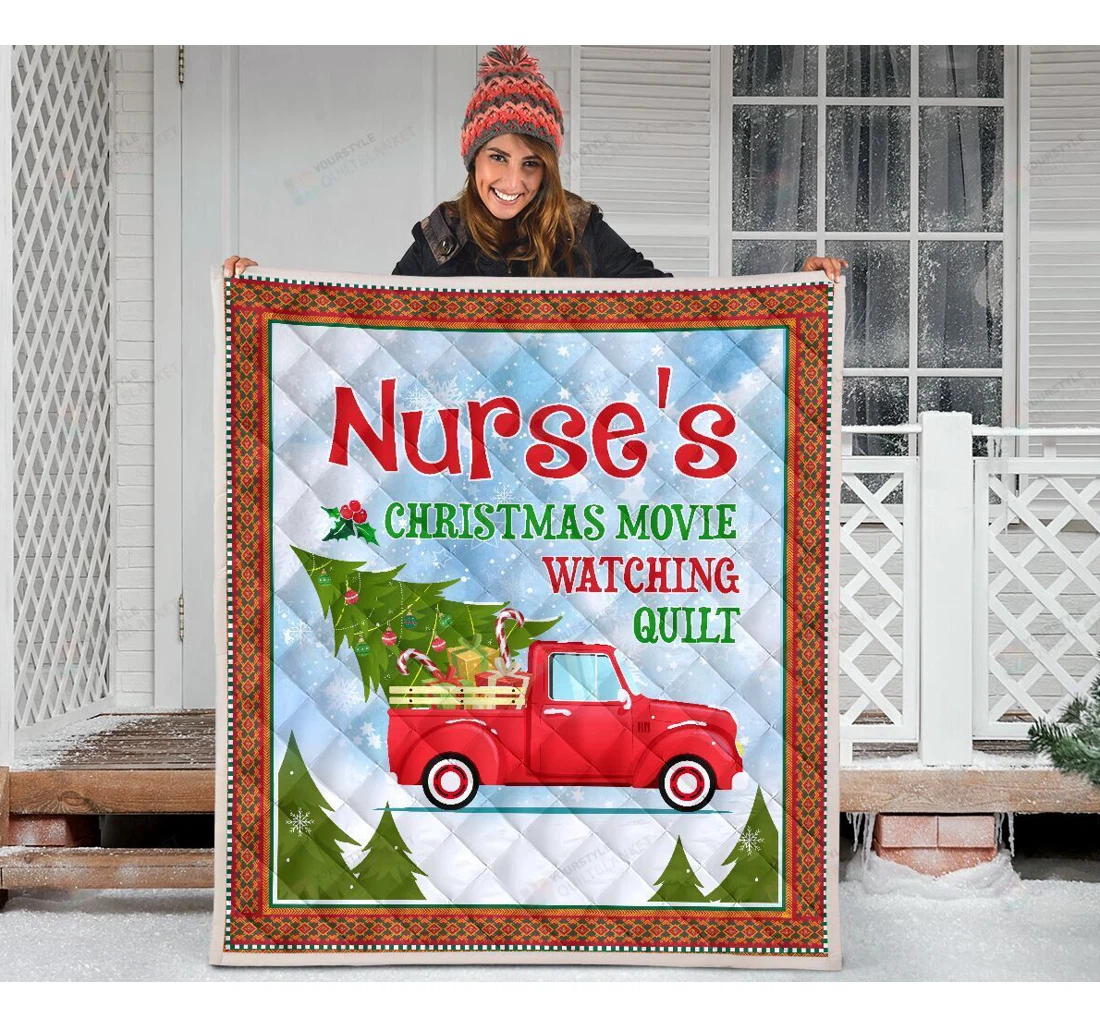 Throw Blanket, Quilt - Nurse's Movie Watching Sherpa Fleece