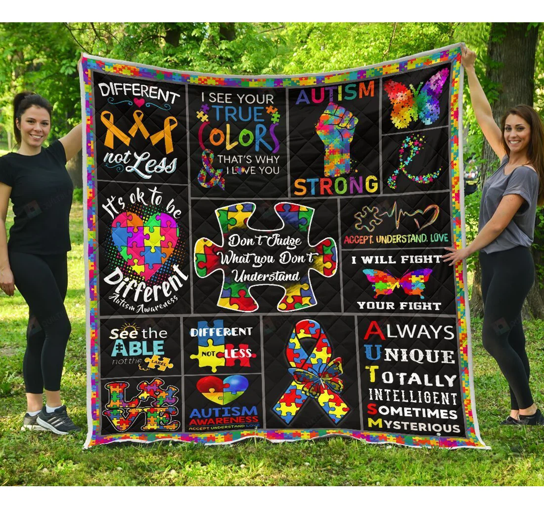 Throw Blanket, Quilt - Autism Sherpa Fleece