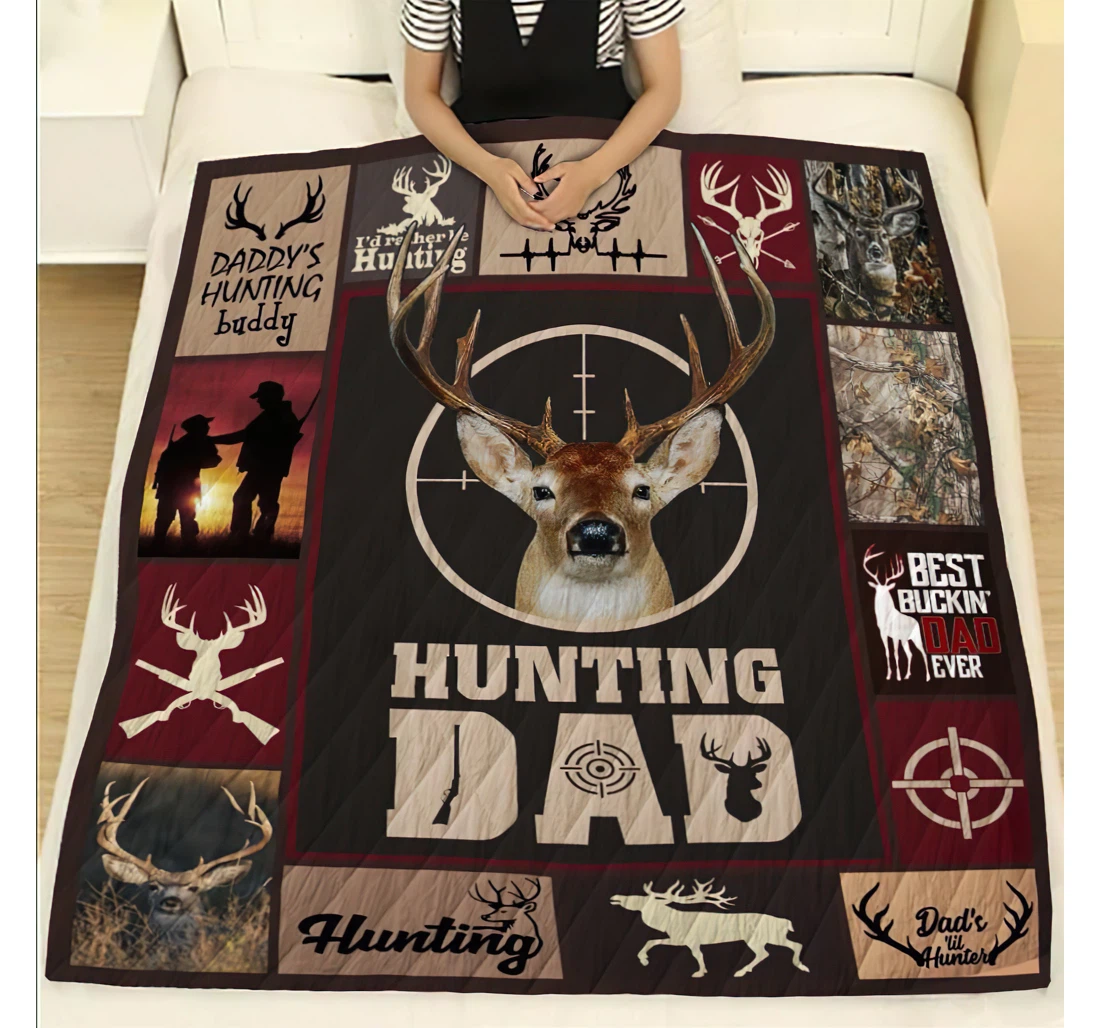 Deer Hunting Deer Hunters Quilt Blanket