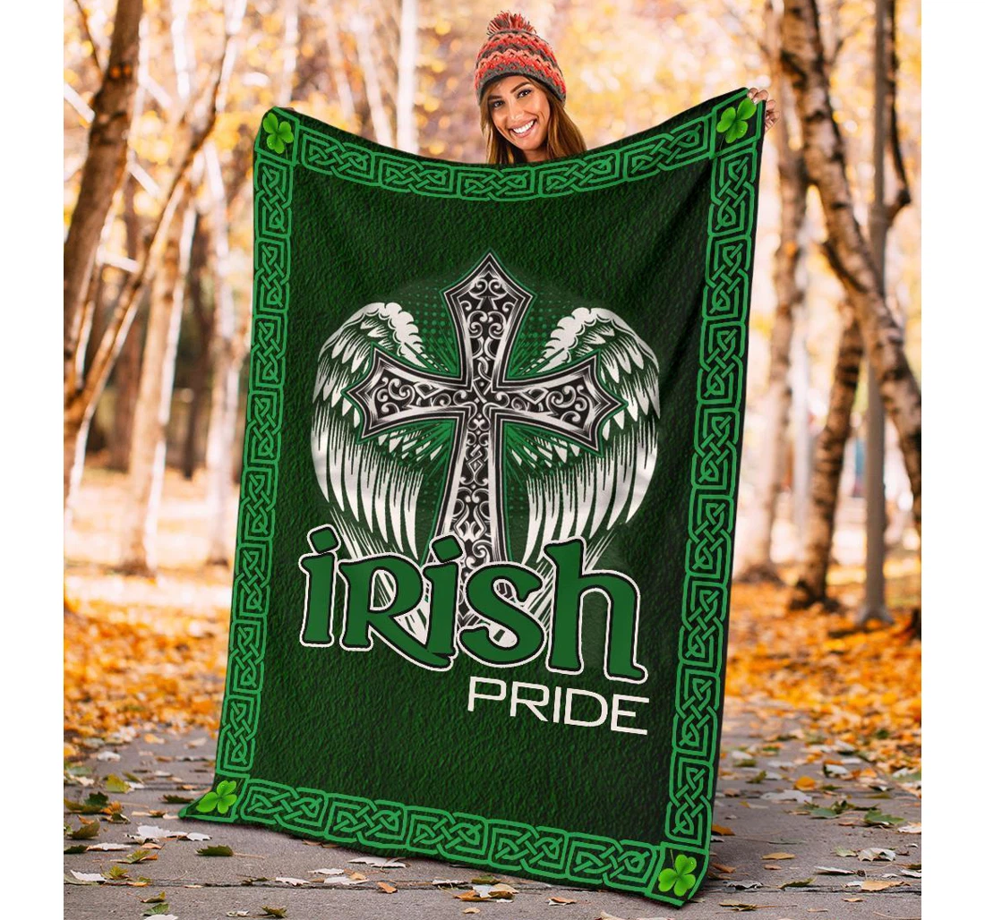 Throw Blanket, Quilt - Irish St. Patrick's Day Sherpa Fleece