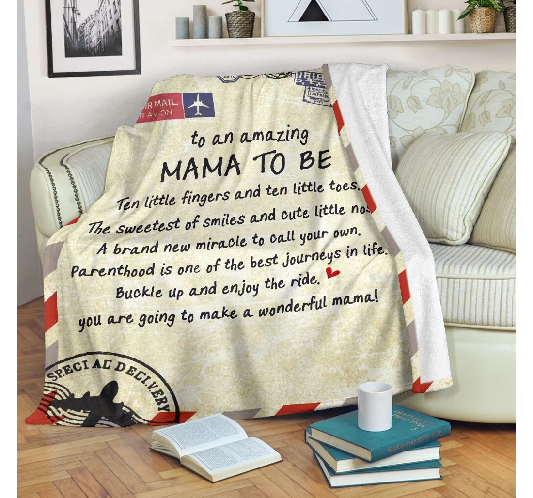 Throw Blanket, Quilt - To An Amazing Mama Sherpa Fleece