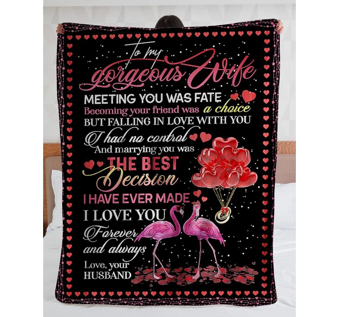 Throw Blanket, Quilt - To My Future Wife From Husband Sherpa Fleece