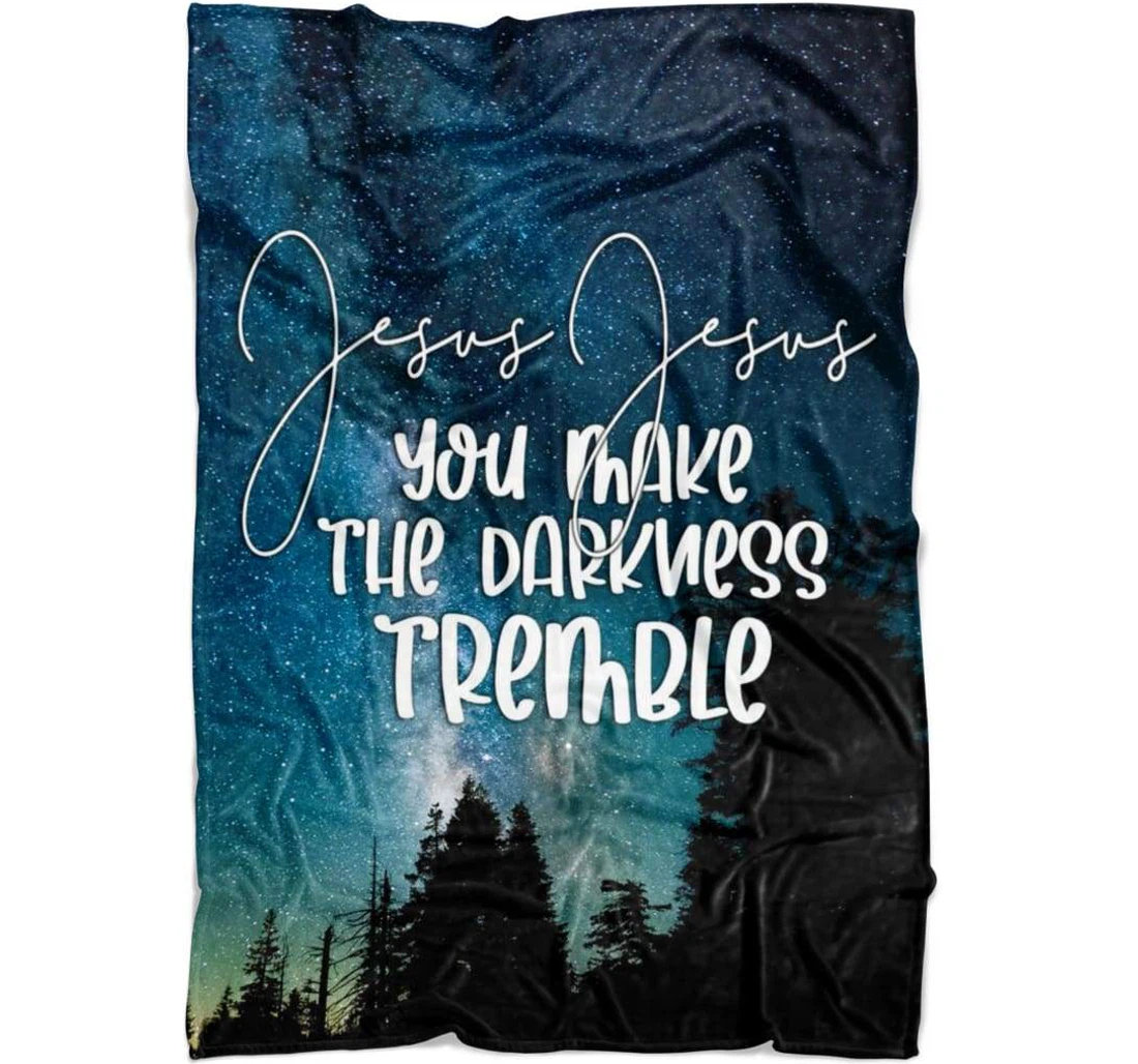 Throw Blanket, Quilt - Jesus Jesus You Make The Darkness Sherpa Fleece