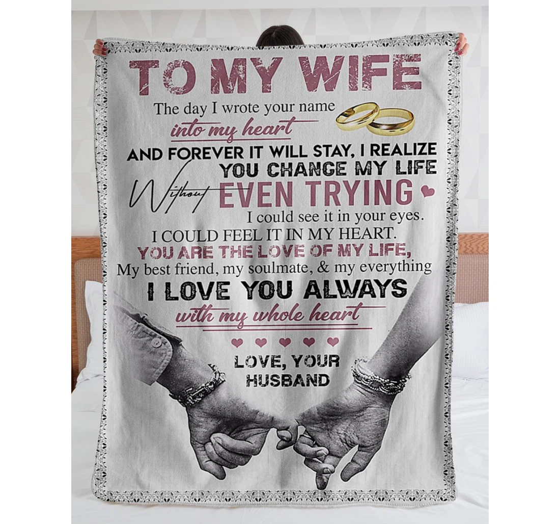 Throw Blanket, Quilt - To My Future Wife From Husband Sherpa Fleece