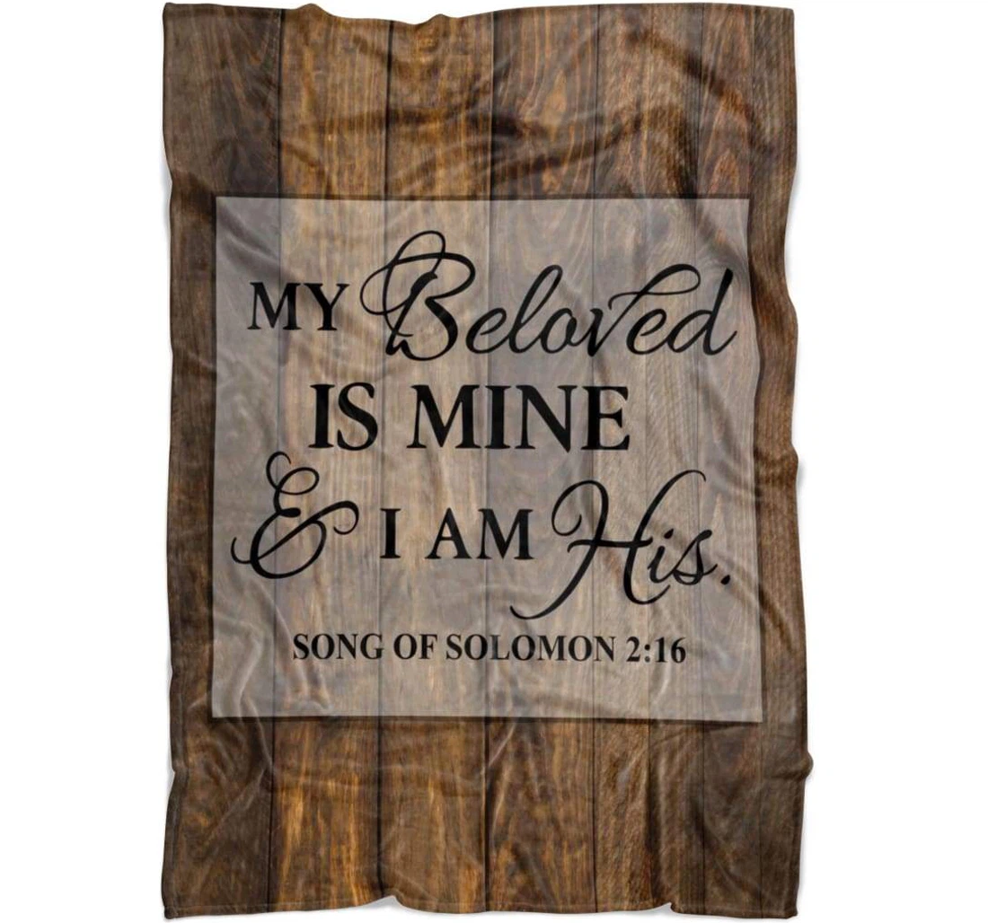 Throw Blanket, Quilt - My Beloved Is Mine And I Am His Song Of Solomon Sherpa Fleece