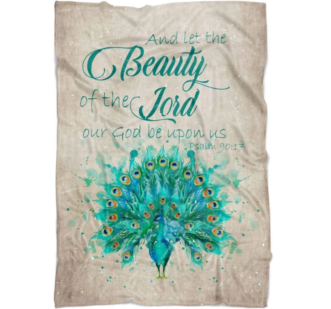 Throw Blanket, Quilt - And Let The Beauty Of The Lord Our God Be Upon Us Sherpa Fleece